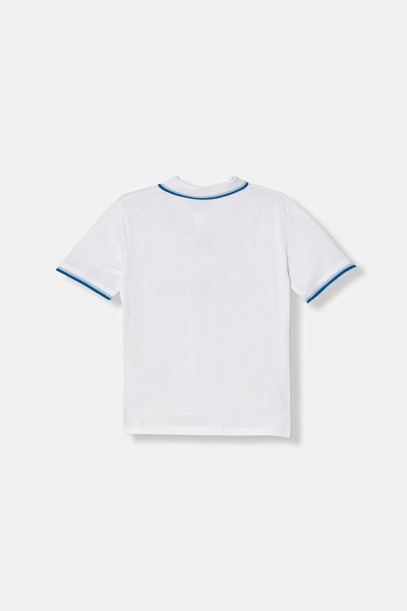 Guess polo bawełniane dziecięce L6GP00.KADZ4.PPY2.M biały SS26