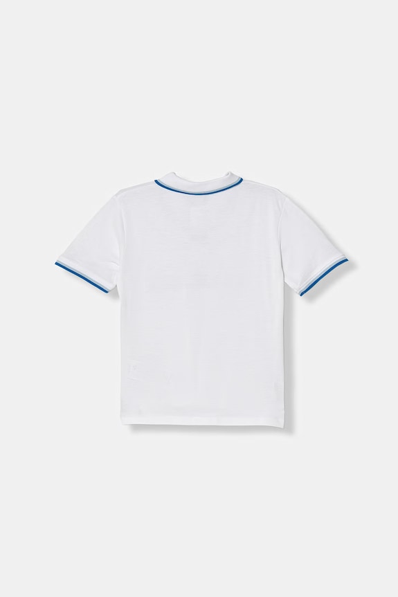 Guess polo bawełniane dziecięce L6GP00.KADZ4.PPY2.M biały SS26