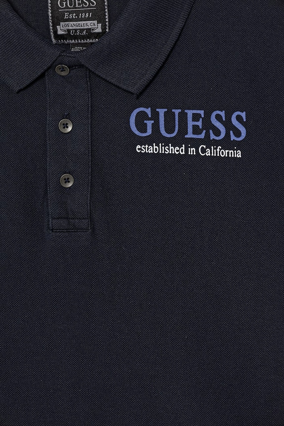 Băieți Guess tricouri polo din bumbac pentru copii L6GP01.K9WF4.PPY2.M bleumarin