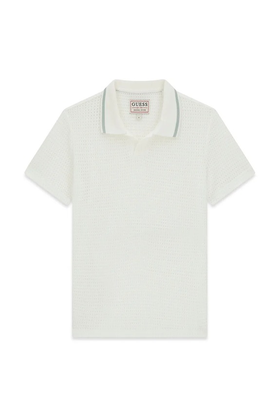 Guess polo dziecięce L6GP08.KG520.PPY2.M biały SS26