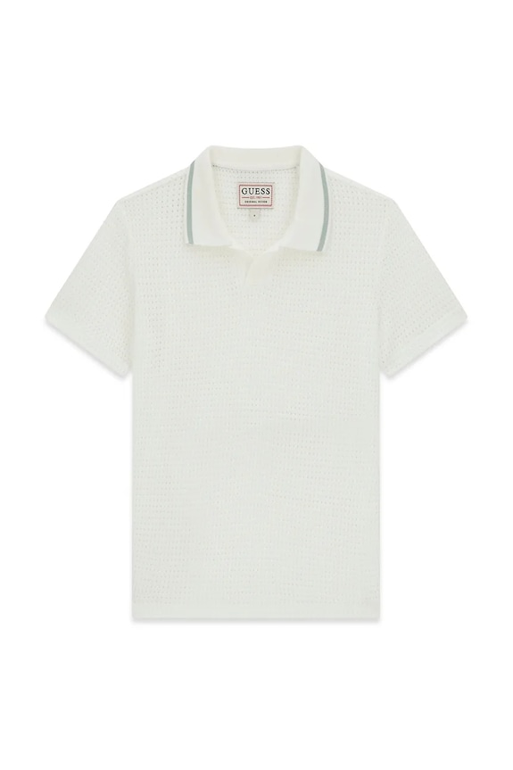 Guess polo dziecięce L6GP08.KG520.PPY2.M biały SS26