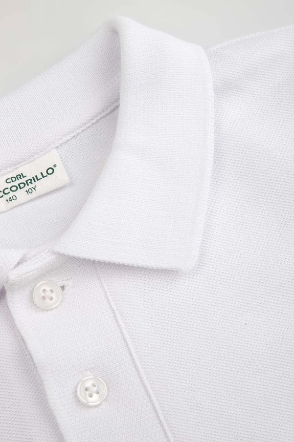 CHLAPEC Dětská bavlněná polokošile Coccodrillo WC6143601EJB bílá