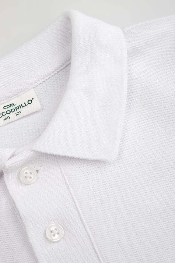 CHLAPEC Dětská bavlněná polokošile Coccodrillo WC6143601EJB bílá