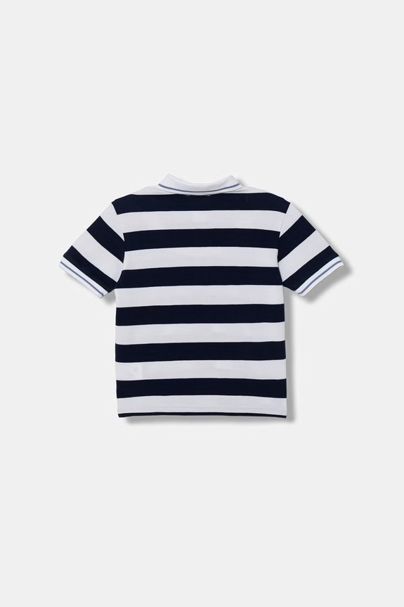 United Colors of Benetton polo dziecięce bawełniane 37JJG3012.P.Stagionale granatowy SS26