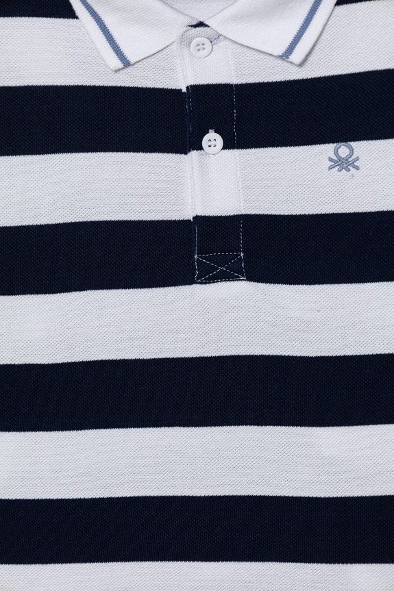 Chłopiec United Colors of Benetton polo dziecięce bawełniane 37JJG3012.P.Stagionale granatowy