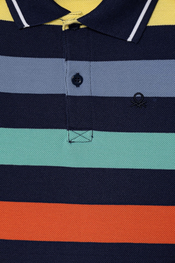 Chłopiec United Colors of Benetton polo dziecięce bawełniane 37JJG3012.P.Stagionale multicolor