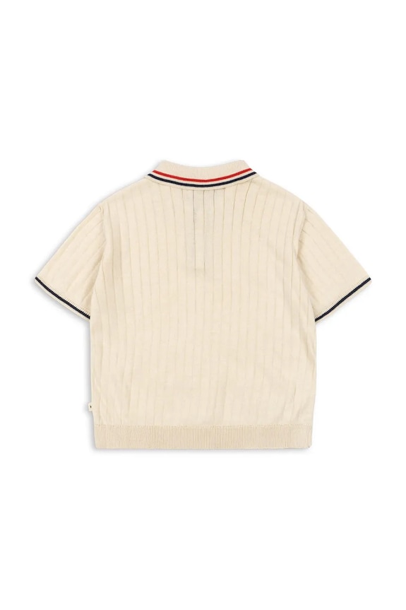 Konges Sløjd πόλο παιδικό βαμβακερό MIO KNIT POLO GOTS KS105486.PPY2 μπεζ SS26