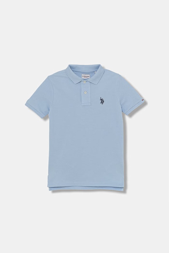 U.S. Polo Assn. polo per bambini in cotone USP2369 blu SS26