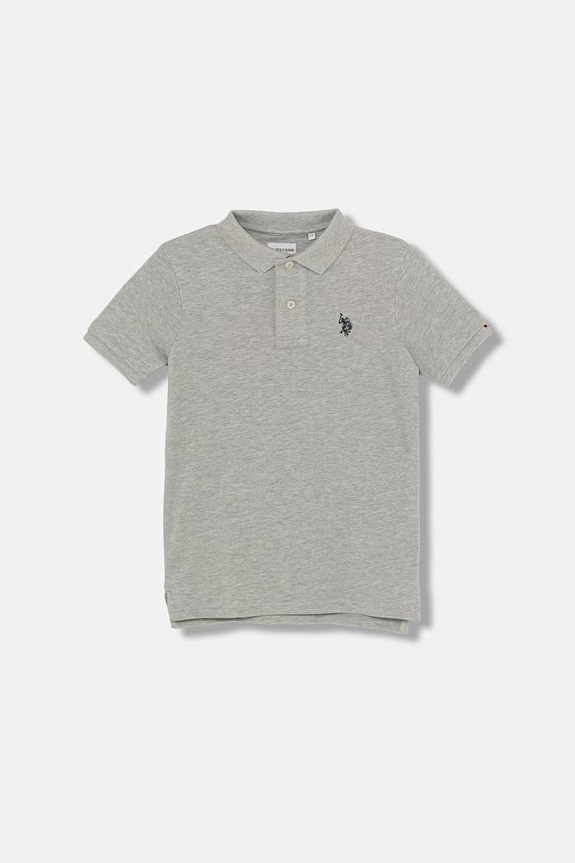 U.S. Polo Assn. polo per bambini in cotone USP2369 grigio SS26