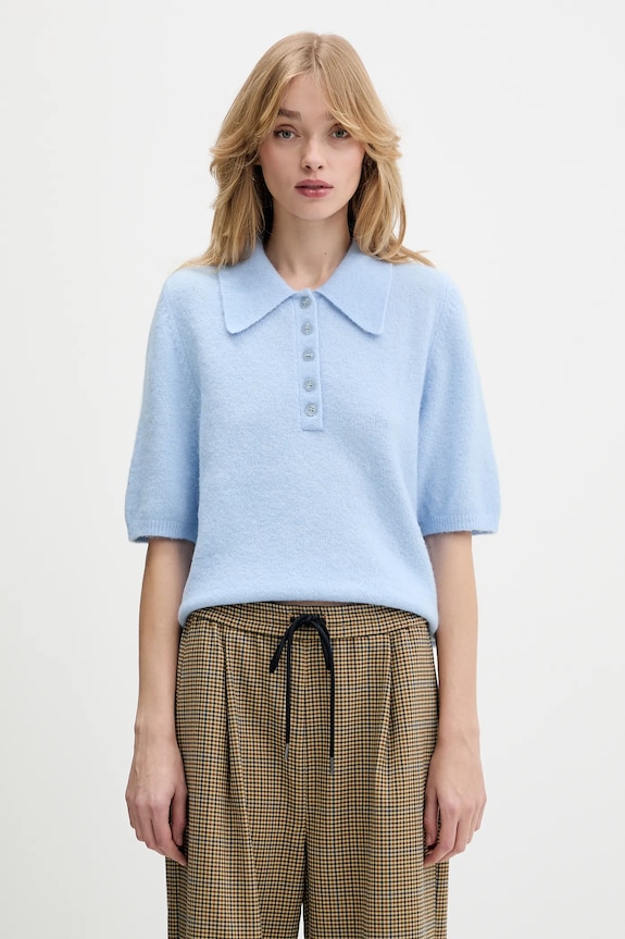 Pulover z dodatkom volne Gestuz Srednje debeline modra 10910852