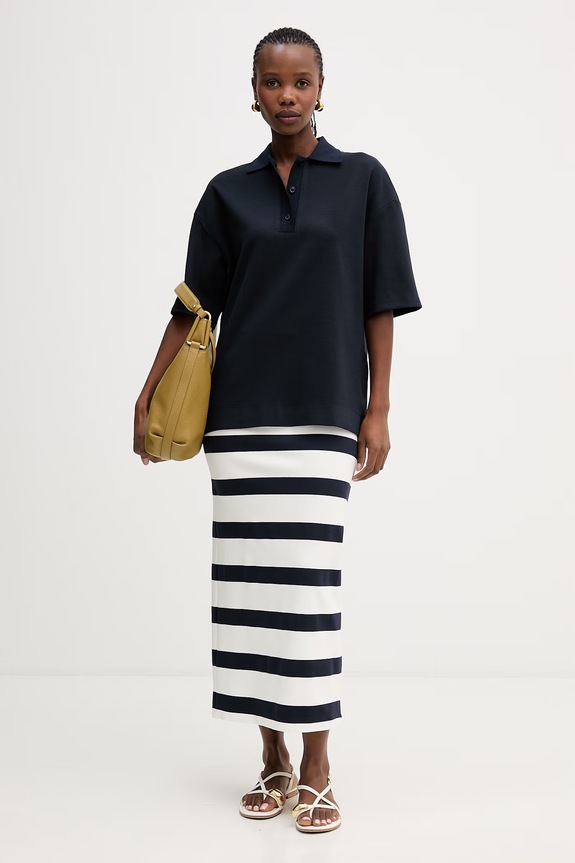 Polo tričko MM by MaxMara ABETAIA 2616951017600 námořnická modř SS26