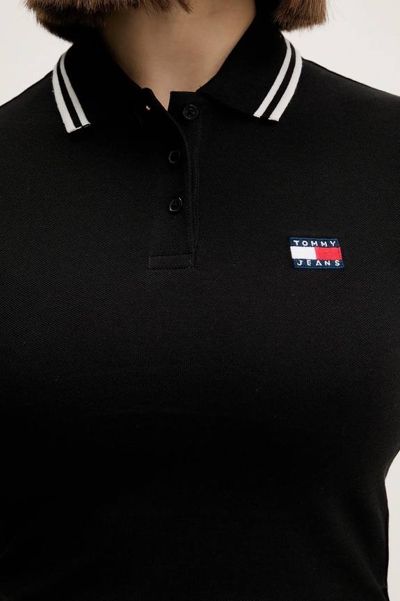 Tommy Jeans poló DW0DW21932 fekete