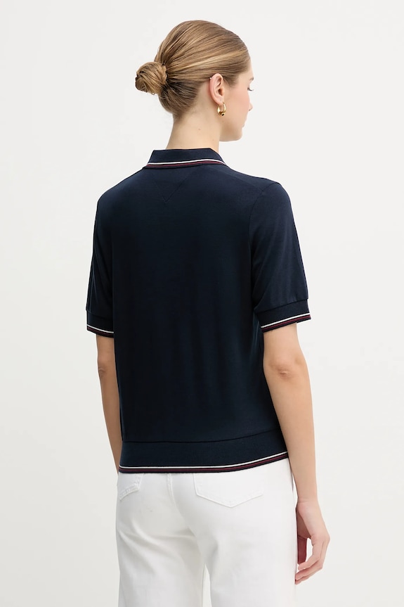 Oblečenie Polo tričko Tommy Hilfiger WW0WW47853 tmavomodrá