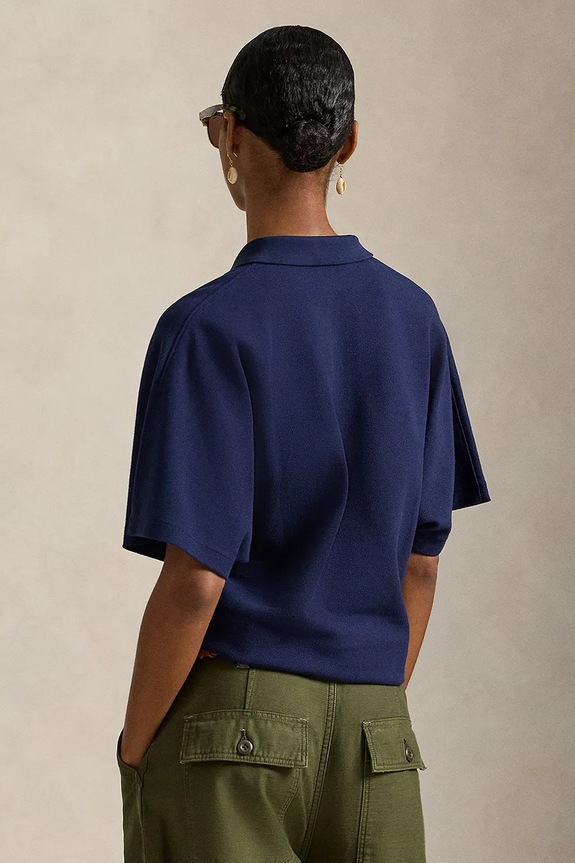 Хлопковое поло Polo Ralph Lauren 211A96270 тёмно-синий SS26