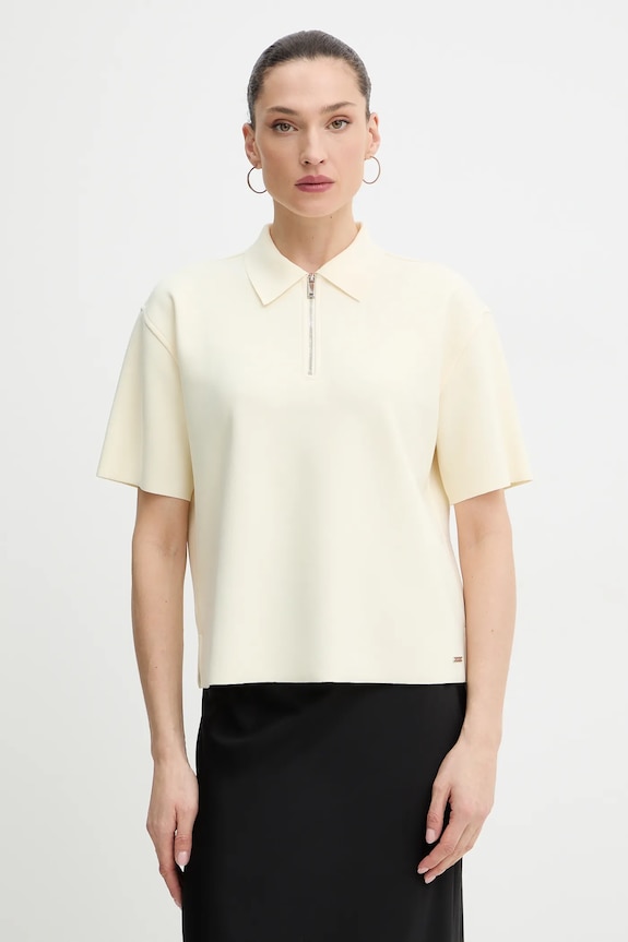 Polo tričko Calvin Klein relaxed béžová LV044E241G