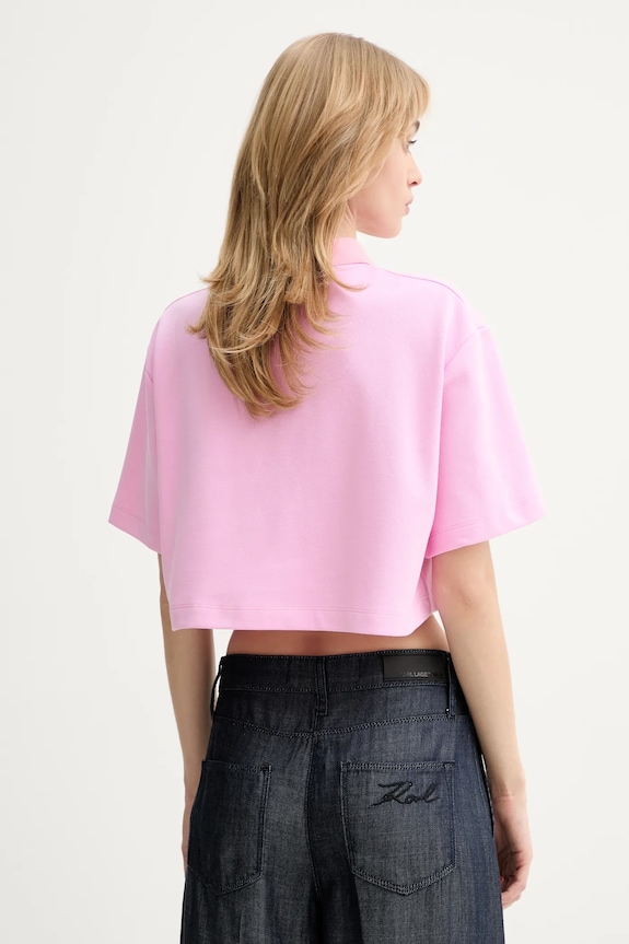 Oblečení Bavlněné polo tričko MSGM 4041MDM114.267126 růžová
