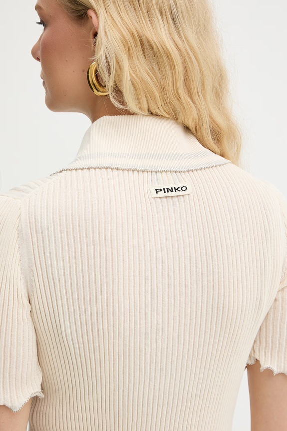 Pinko tričko dámske s bavlnou 106287.A343 béžová