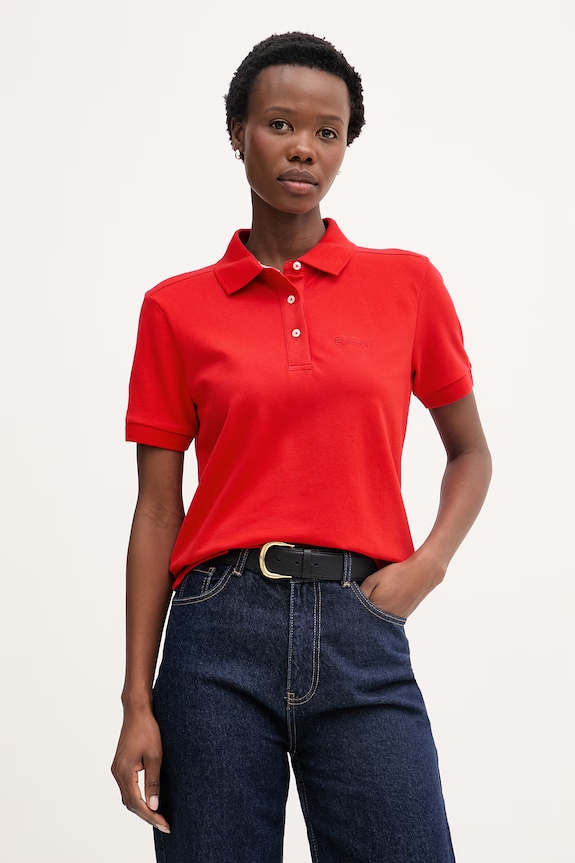 Barbour polo pentru bărbați, din bumbac cu elastan Bowford rosu LML0886