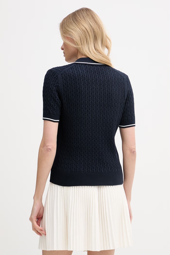 Odzież Lacoste polo swetrowe damskie z bawełną AF0972 granatowy