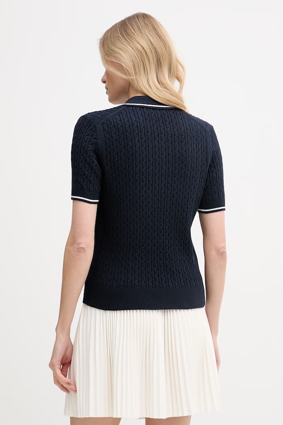Odzież Lacoste polo swetrowe damskie z bawełną AF0972 granatowy