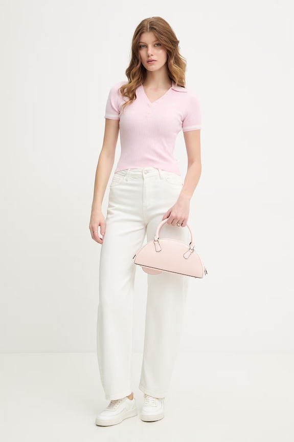 Guess Jeans polo damskie W6GRZ1.Z3P32 różowy SS26