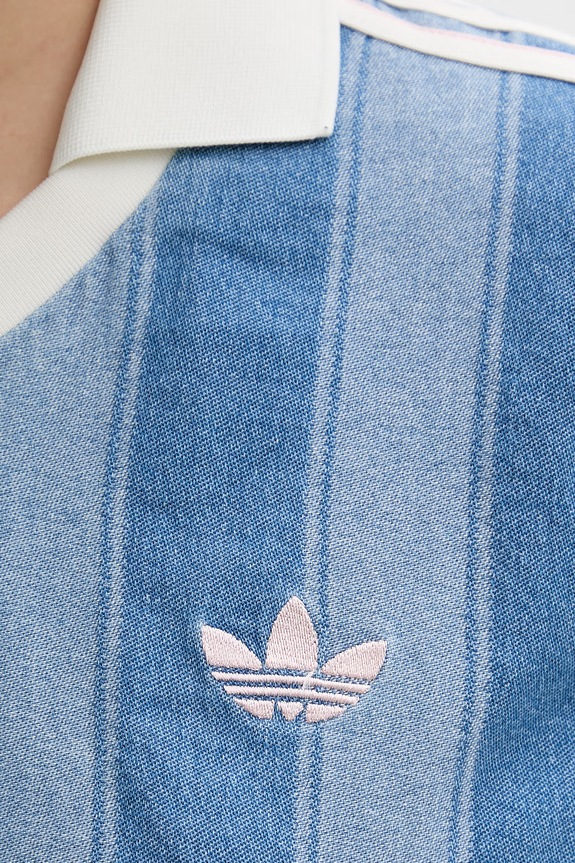 adidas Originals polo damskie bawełniane KD5448 niebieski