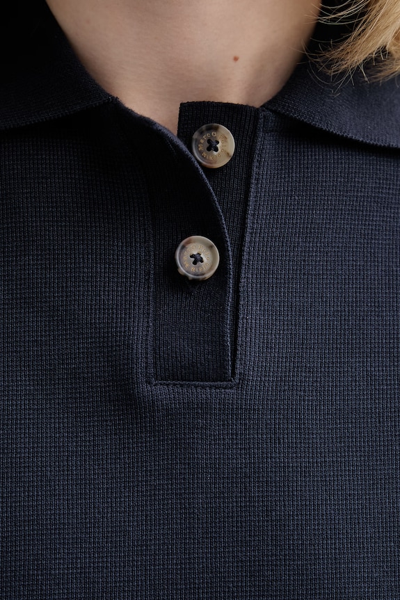 Marc O'Polo polo damskie bawełniane 5000008220 granatowy