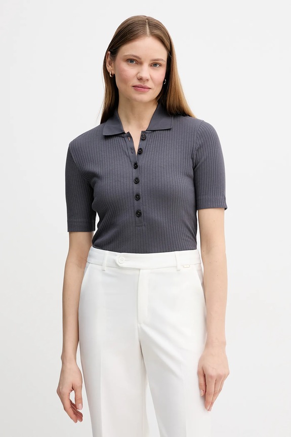 Marc O'Polo poló elasztánnal szürke 5000013276