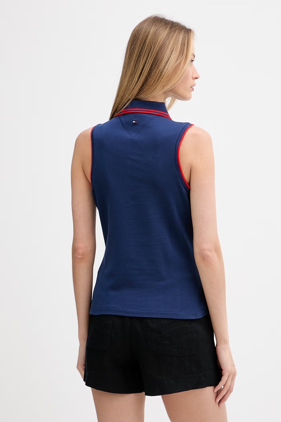 Oblečenie Tommy Hilfiger dámsky top SUMMER WW0WW49561 tmavomodrá