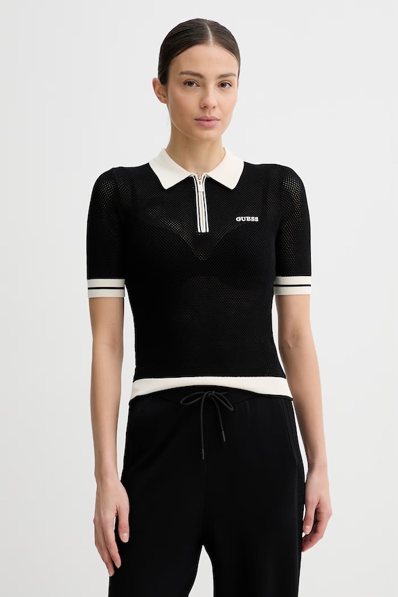Guess polo tričko dámske GABRY čierna V6GR04.Z0725