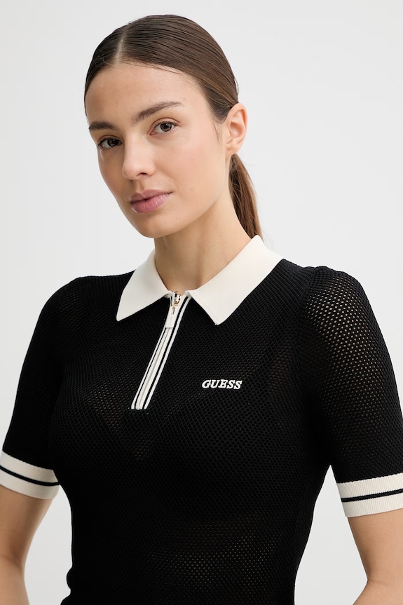 Guess polo tričko dámske GABRY čierna V6GR04.Z0725