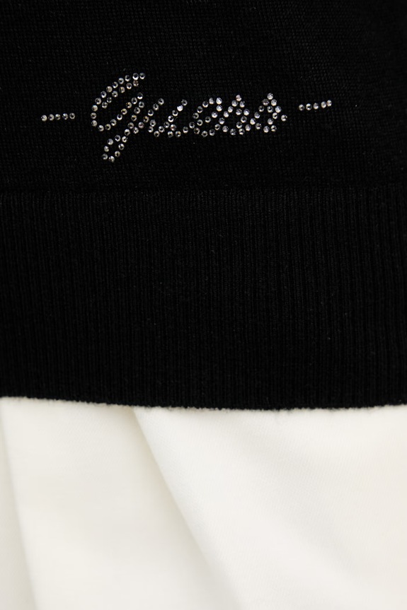 Guess polo feminin din lână W6GR03.Z0583 negru