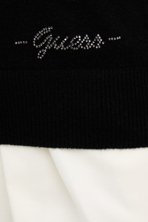 Guess polo feminin din lână W6GR03.Z0583 negru
