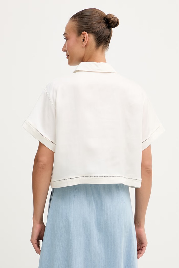 Îmbrăcăminte Lacoste polo pentru femei, cu lyocell CF0061 bej