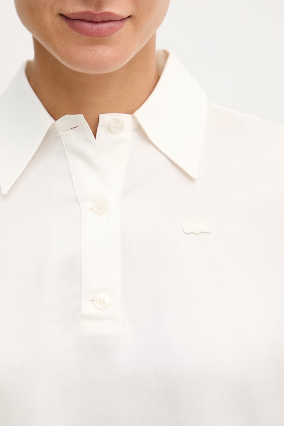 Lacoste polo pentru femei, cu lyocell CF0061 bej