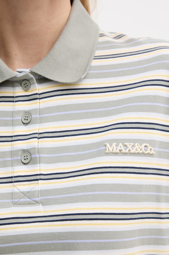 Max&Co. polo tričko dámske bavlnené MCOMANDARE 2616951013200 sivá