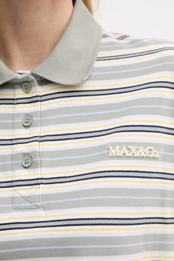 Max&Co. polo tričko dámske bavlnené MCOMANDARE 2616951013200 sivá