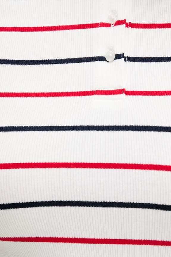 Tommy Jeans polo pentru femei, din bumbac cu elastan DW0DW22327 alb