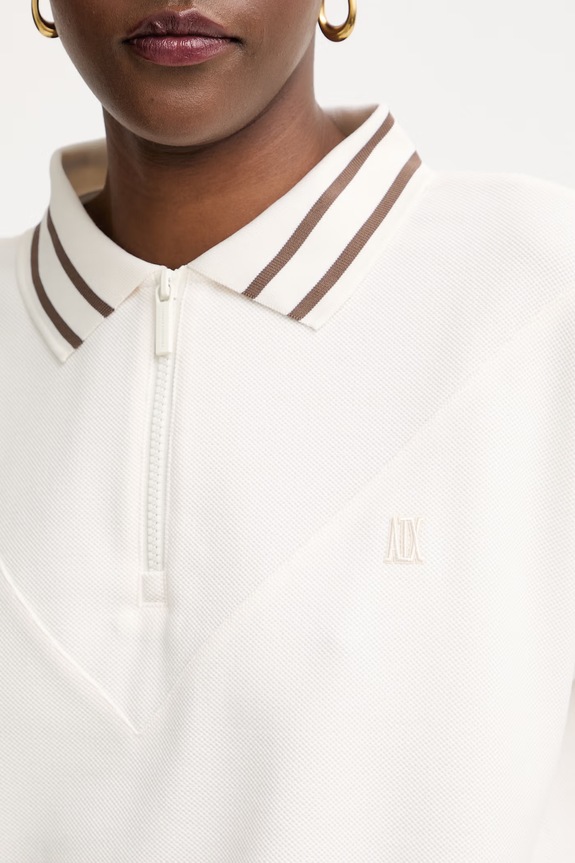 Armani Exchange polo pentru femei, cu vâscoză XW002215.AF13401 bej