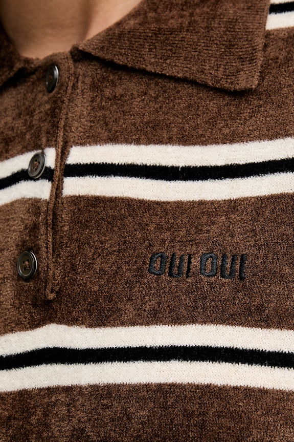 OUI polo damskie 96760 brązowy