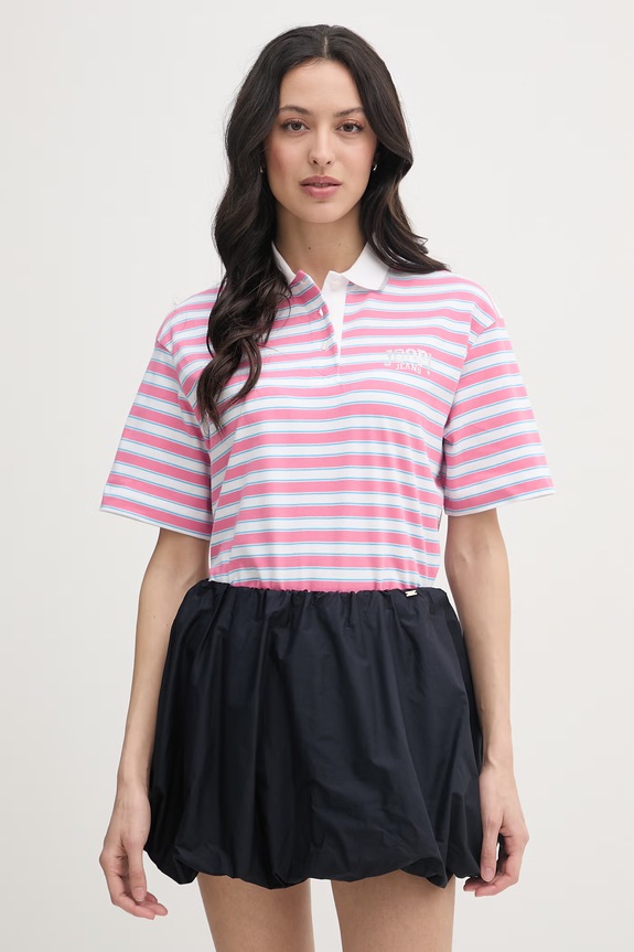 Joop! polo damskie bawełniane różowy 30102065