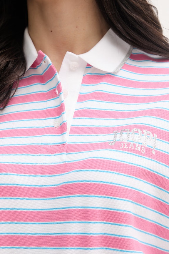 Joop! polo damskie bawełniane 30102065 różowy