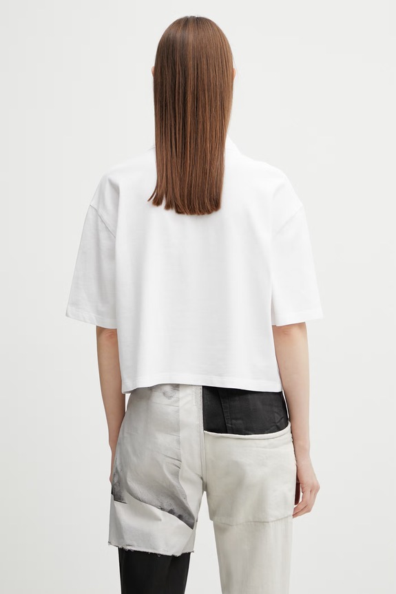 Odzież Carhartt WIP W' S/S Carhartt Script Polo TS bawełniane damskie I034553.00AXX biały