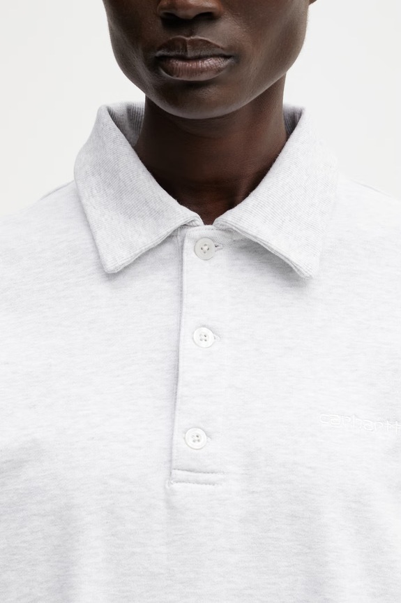 Carhartt WIP W' Brenta Polo Sweat polo shirt cotton Women's gray I036291.00T60