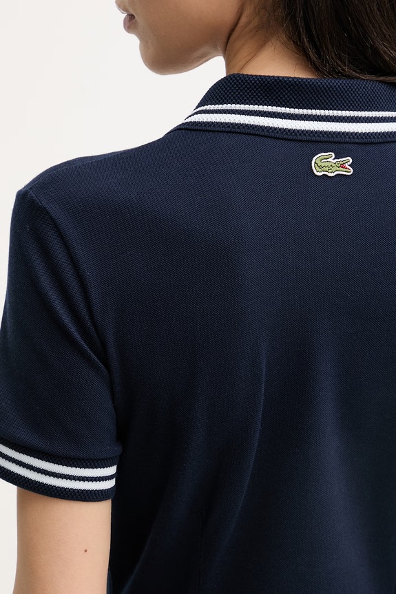 Lacoste polo tričko dámske s bavlnou PF0582 tmavomodrá