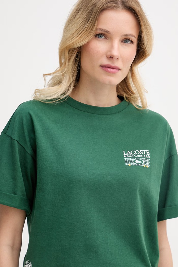 Lacoste tricou pentru femei, din bumbac verde TF0585