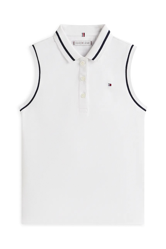 Tommy Hilfiger polo dziecięce bawełniane KG0KG08432.128.176.PPY2 biały SS26