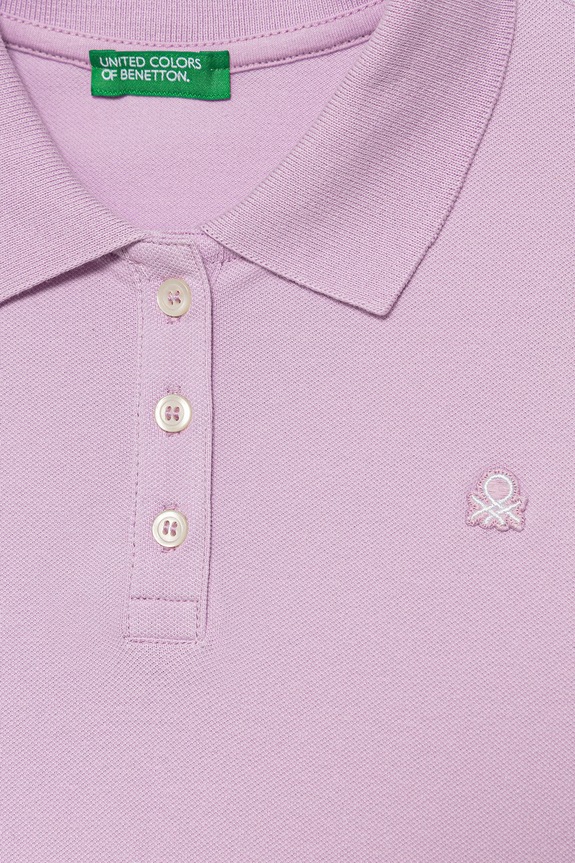 Dziewczynka United Colors of Benetton polo dziecięce bawełniane z elastanem 3WG9C300O.G.Stagionale fioletowy