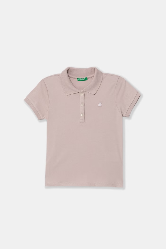 United Colors of Benetton polo pentru copii, din bumbac cu elastan roz 3WG9G300A.P.Stagionale