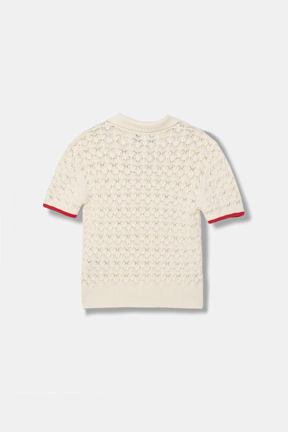 United Colors of Benetton polo dziecięce bawełniane 13KNQ300A.G.Stagionale beżowy SS26